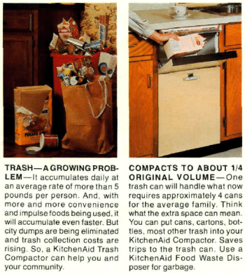 Hobart Corporation. KitchenAid Trash Compactor. (A-681). Hobart Corporation, 198?.