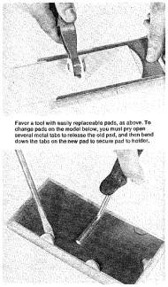 Painting pads with replaceable heads attracted the attention of consumers and home-improvement reviewers during the DIY era. Periodical clipping. Consumer Reports 38. January 1973.
