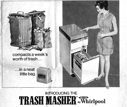 "Introducing the Trash Masher by Whirlpool," Boston Sunday Globe, September 30, 1970.