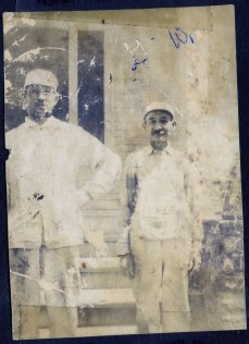 Emil and John Henry Wilkens in their professional uniforms. Photograph. Ca. 1910. The Wilkens Family Collection.