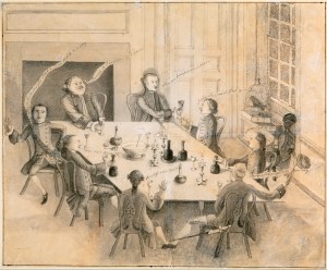 Peter Manigault and His Friends, drawn by George Roupell, Charleston, SC, c. 1760. Winterthur Museum, 1963.73
