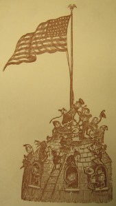 Page of Palmer Cox Brownies Primer, text by Mary C. Judd, illustrations by Palmer Cox. New York: The Century Company, 1923. Joseph Downs of Collection of Manuscripts and Printed Ephemera, Winterthur Museum, Garden & Library.