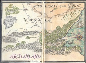 C. S. Lewis, Prince Caspian. New York: McMillan, 1951. Illustrations by Pauline Baynes. Colored by Page Potter, 1960s. Private Collection.