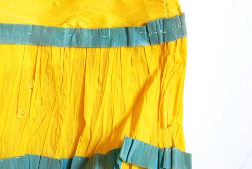 Crepe Paper dress, stitching detail